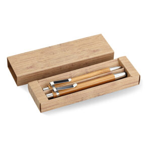 Σετ στυλό και μηχανικό μολύβι με σκελετό από Bamboo STA8111